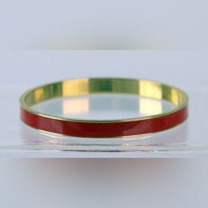 0144) Vintage Monet Red Enamel Bangle
